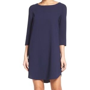 BB Dakota Jazlyn Crepe Shift Dress Navy Size Small